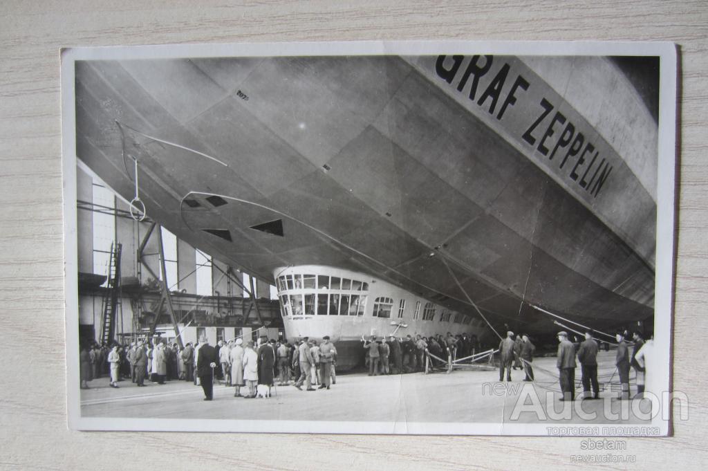 Открытка -фото Германия -Граф Цеппелин 1838-1917г. Дирижабли ,спецгашение   /1