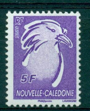 Nouvelle-Caledonie Новая Каледония 2007 фауна птицы кагу стандарт (VIII) ** (1) 5f полная