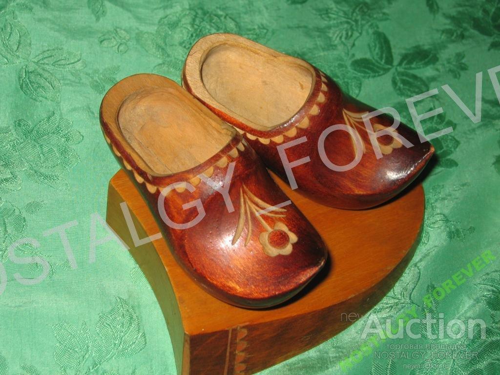 сувенир БАШМАЧКИ дерево винтаж ТУФЕЛЬКА СССР