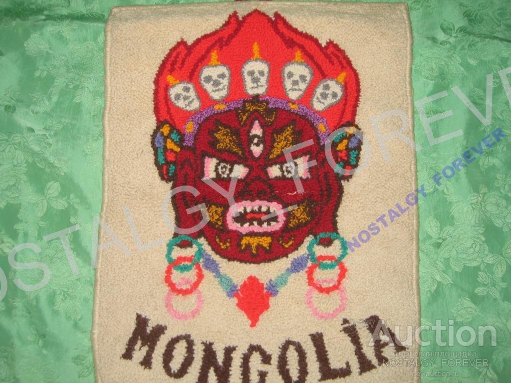 Маска Монголия времен СССР ковер коврик панно
