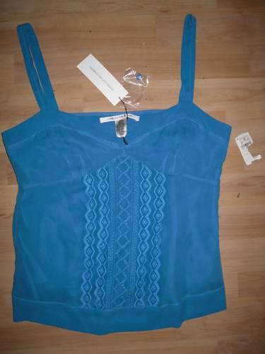 DIANE von FURSTENBERG  шифоновый топ голубой р 48