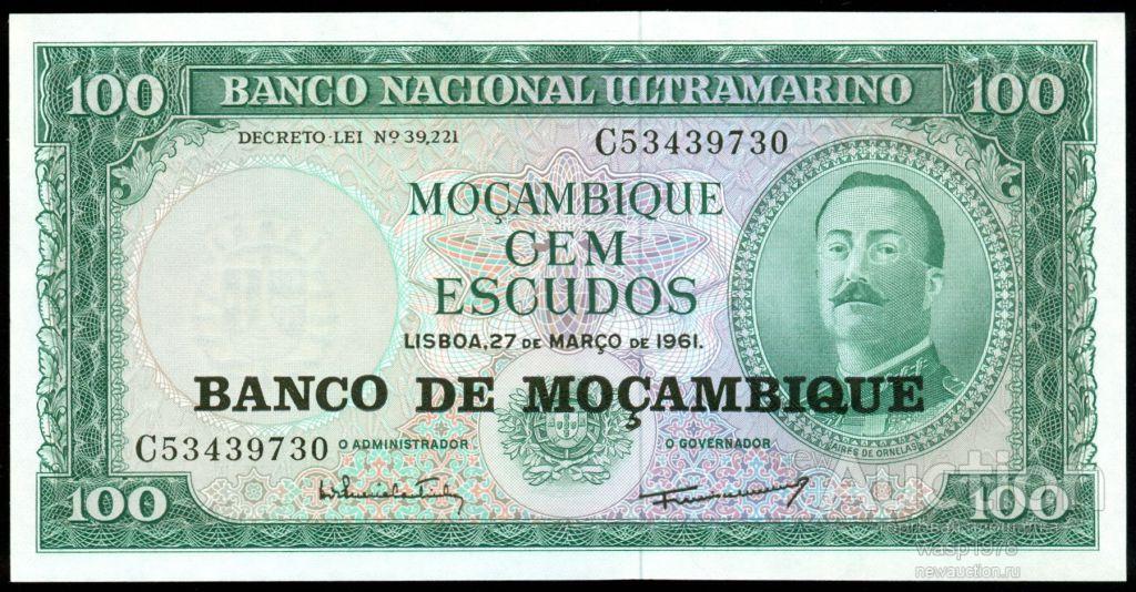 Мозамбик 100 эскудо 1976  пресс № 117a