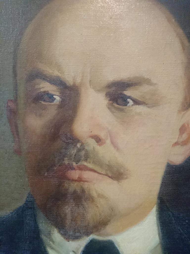 В.И.ЛЕНИН  портрет живопись  АГИТАЦИЯ  СССР  50-60 гг.