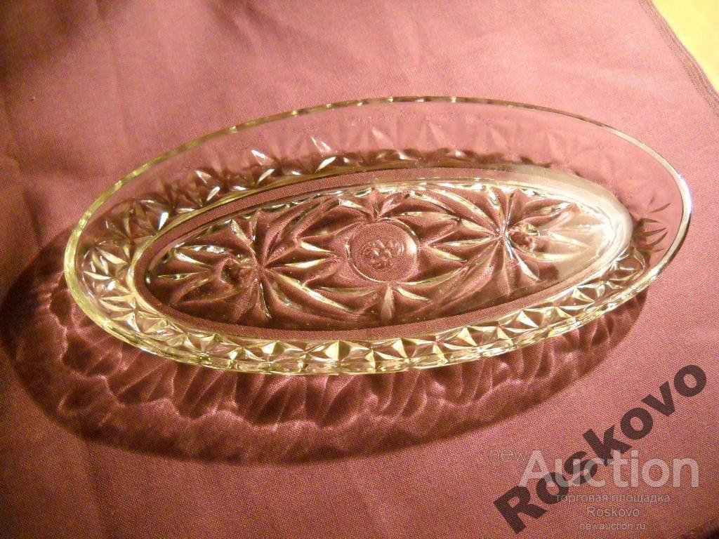 селедочница стекло СССР — покупайте на Auction.ru по выгодной цене. Лот ...