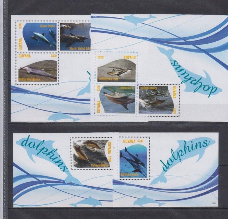 Гайяна 2012 Морская фауна, дельфины MNH