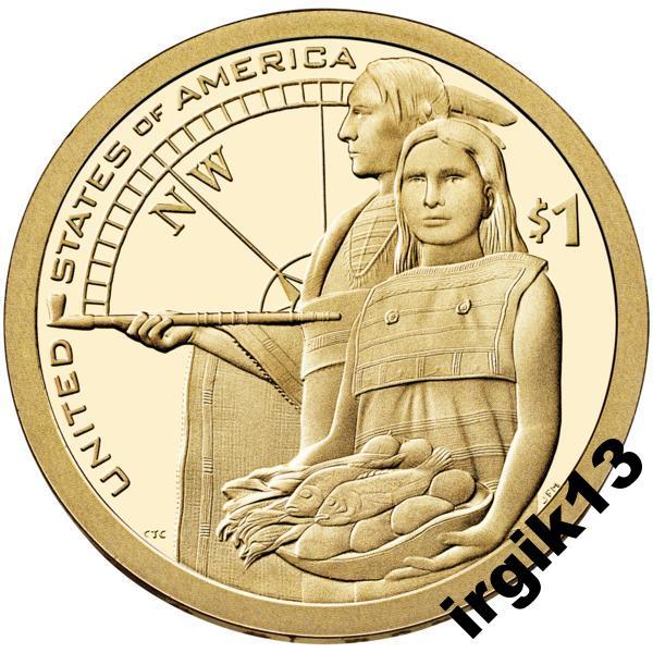 1 доллар 2014 года. Сакагавея. США