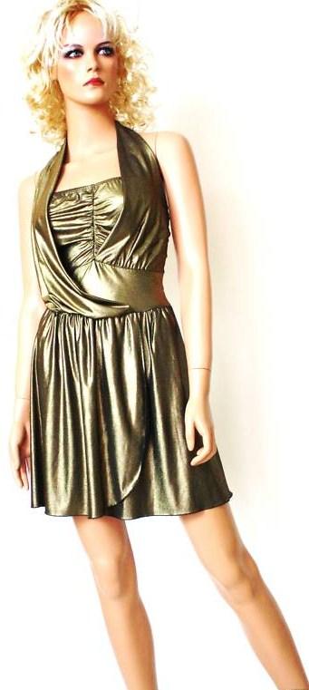 MOTIVI  Платье бронзовый металик нарядное! р 42-44