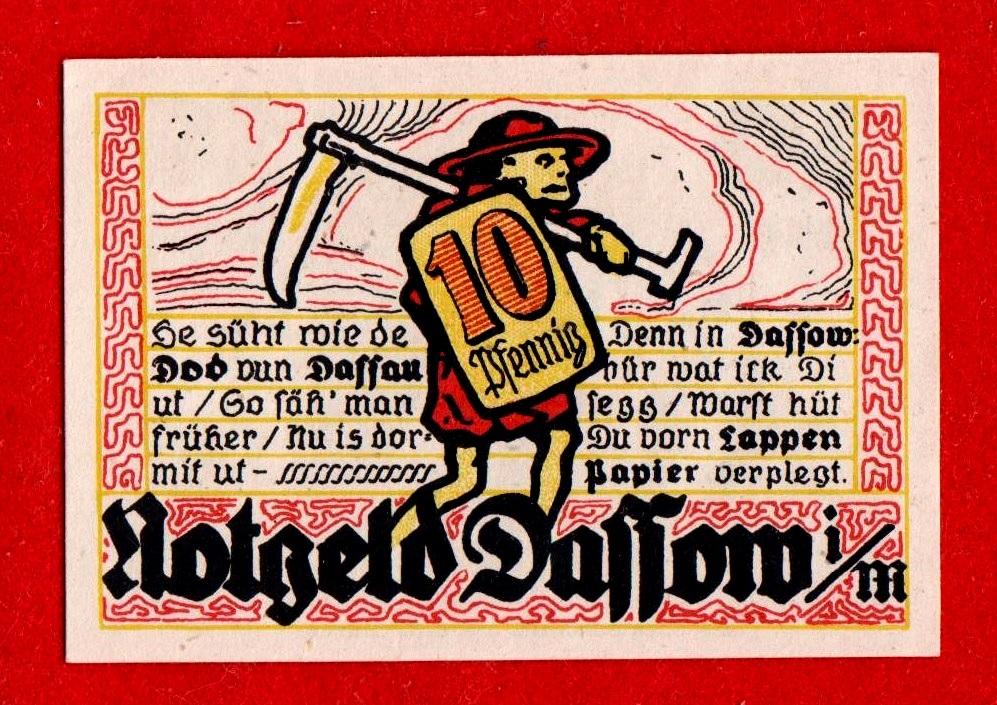 Германия (Дассов - Dassow), 10 пфеннингов, 1922, UNC