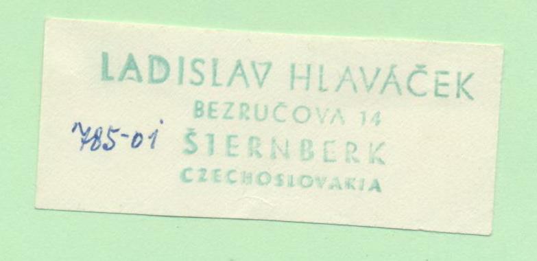 Экслибрис. Ex Libris Ладислав Хлавачек Чехия. ~5,5х2 см. Худ.
