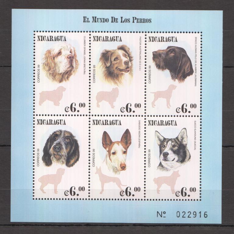 Никарагуа,2000,Ми-4107-12**Фауна:собаки