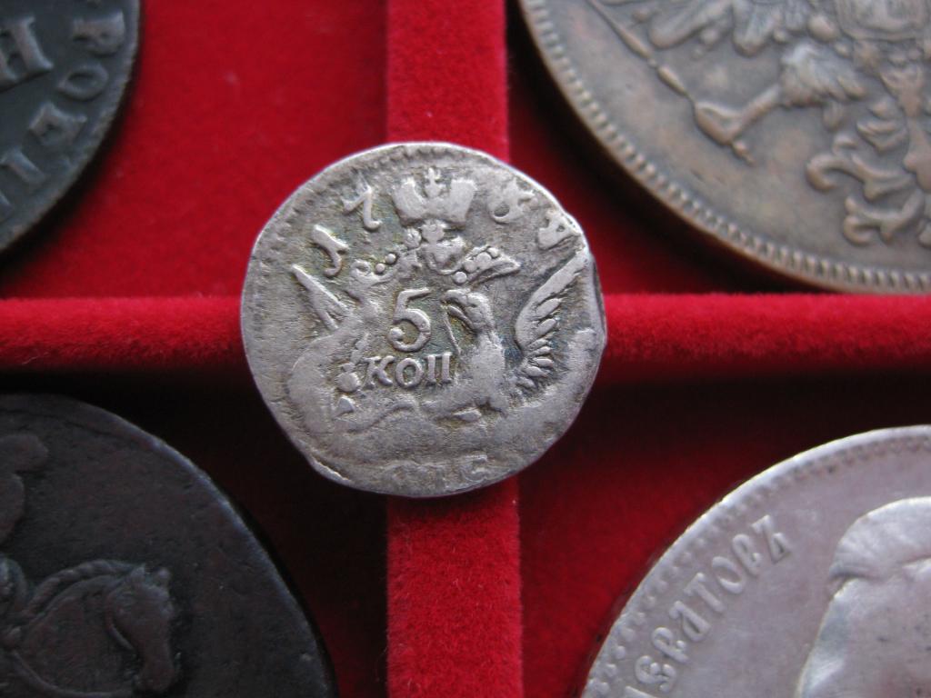 5 копеек 1757 ...1761 года!Перегравировка даты!Коллекция!Отличные!До 1917 г.007