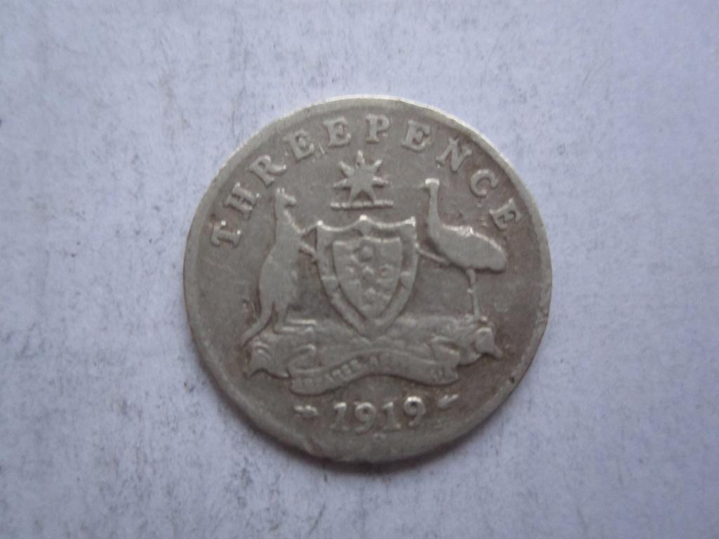 Австралия 3 пенса 1919г.(серебро)