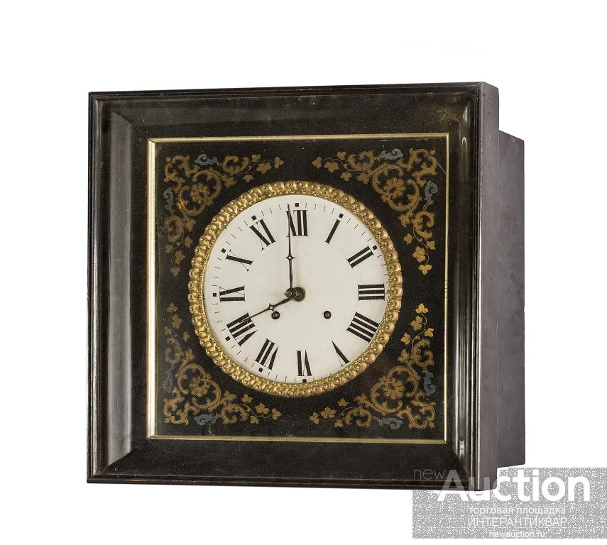 Настенные часы с ажурным растительным декором, Франция, XIX век. 16АЛ0080