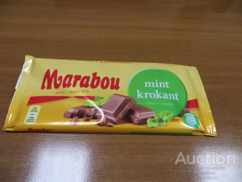 Шоколад молочный Marabou с мятой 200 гр