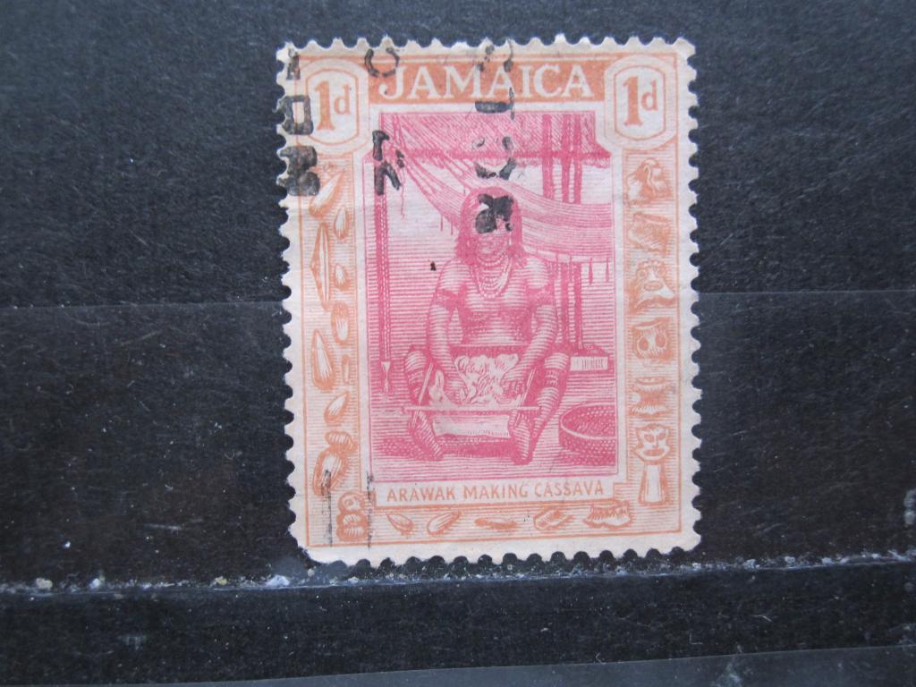 Ямайка серия "Сцены Ямайки", Женщина племени Аравак готовит маниоку