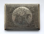 антиквариат - Портсигар (Визитница) - XIX - XX вв. - Серебро 84 пр. - Красавец !!!