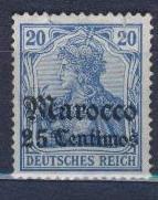 1906. ГЕРМ.ПОЧТА В МАРОККО. НАДПЕЧАТКА. 040309Е11