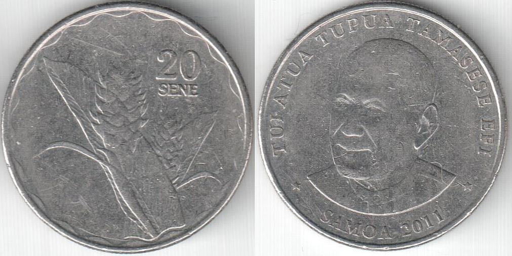 Самоа 20 сене 2011 Tuiatua Tupua Tamasese Efi KM# 169