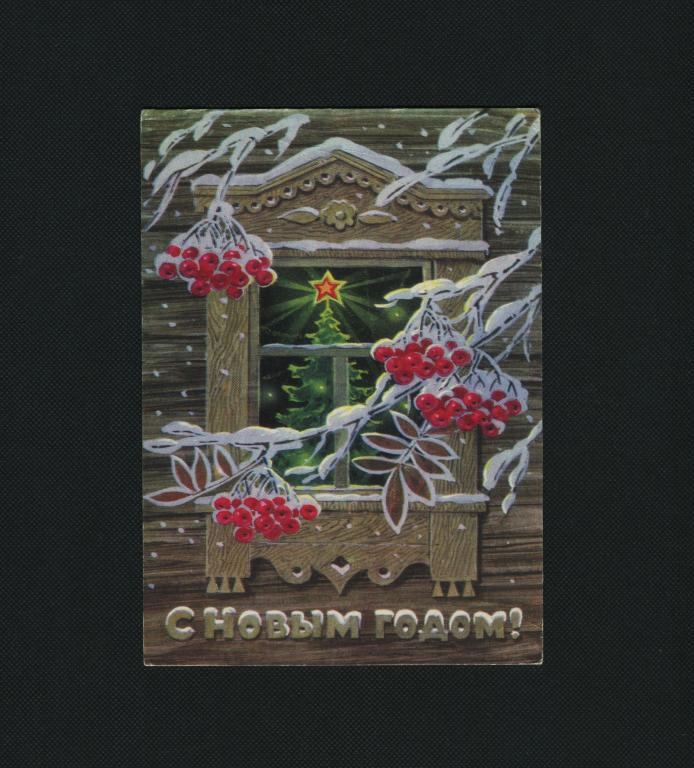Открытка. 1974 г. С Новым годом. Л. Кузнецов. #3011.