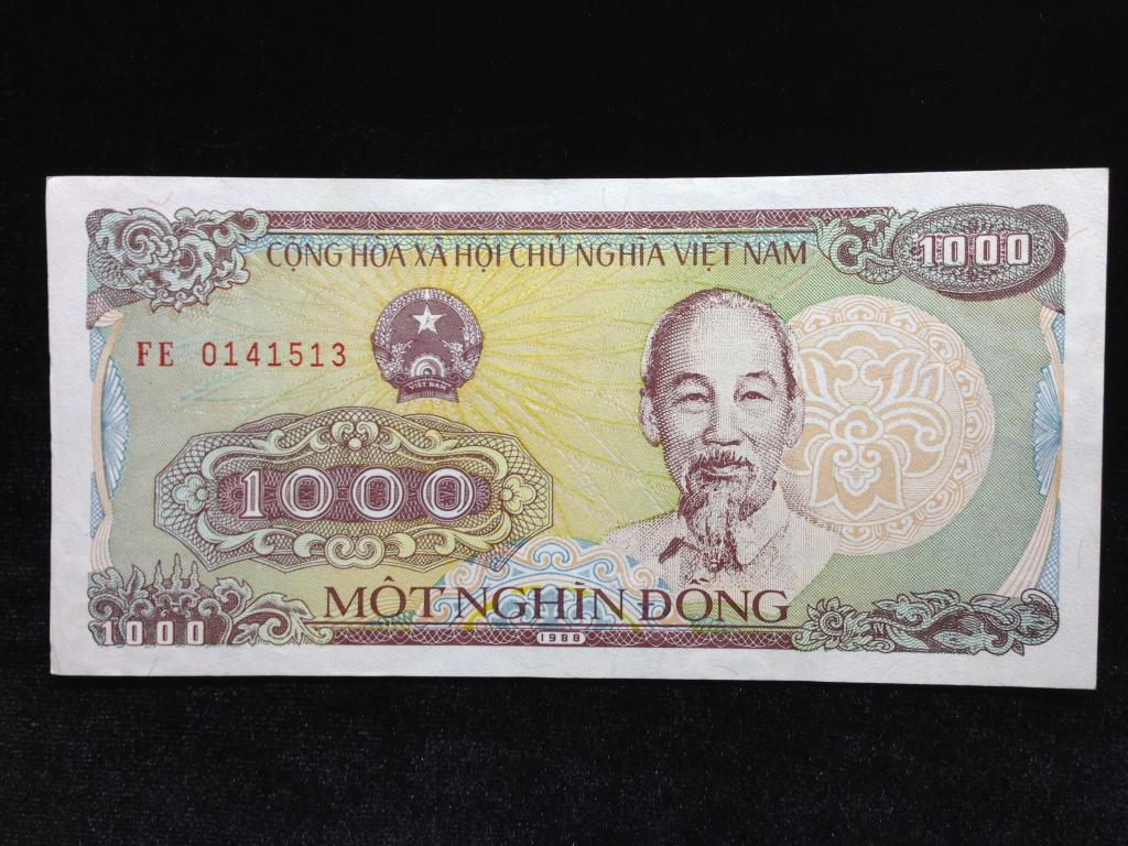 Вьетнам 1000 донг 1988 год UNC ПРЕСС