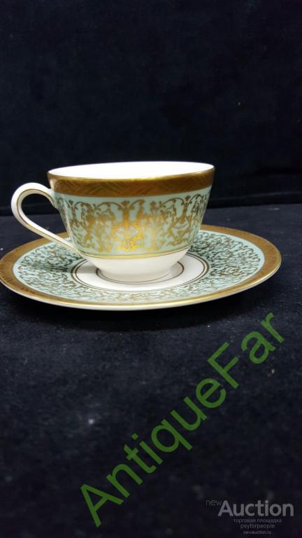 Кофейная пара цвет фисташка. Живопись. Германия