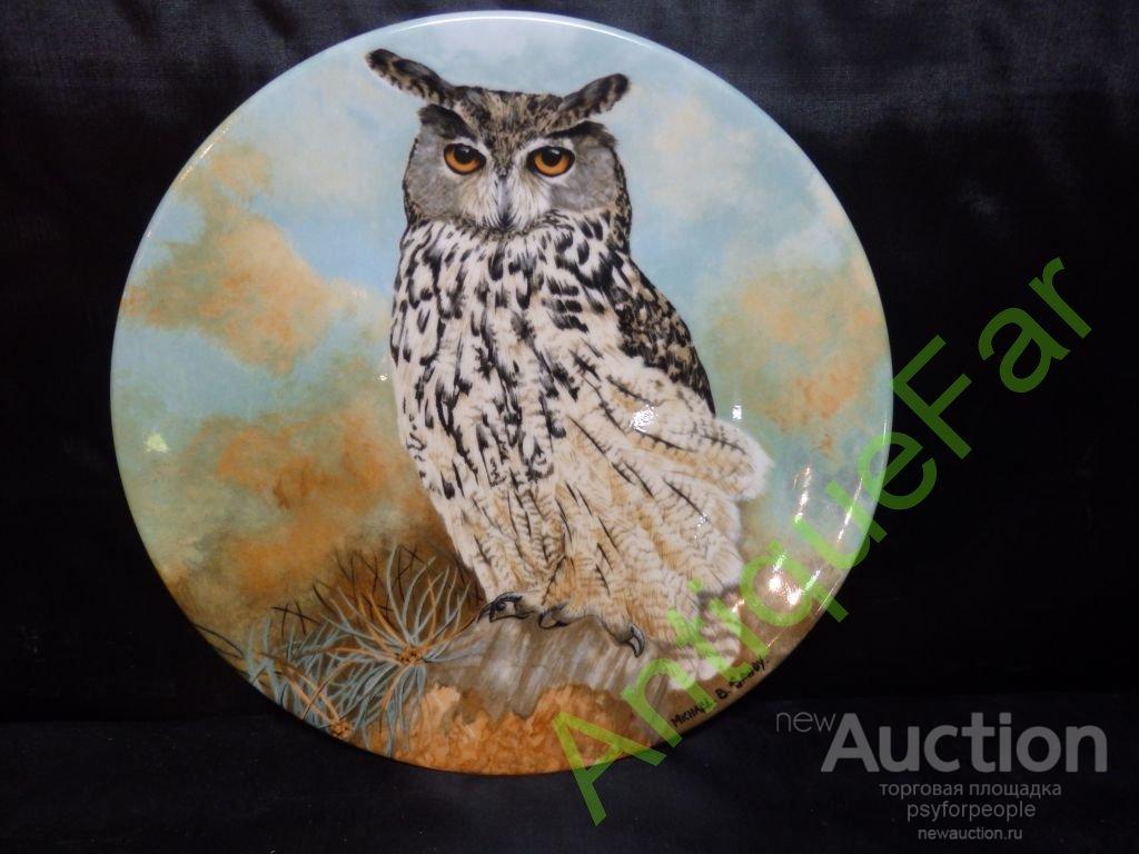 Декор тарелка "Филин". David Shepherd. Фарфор