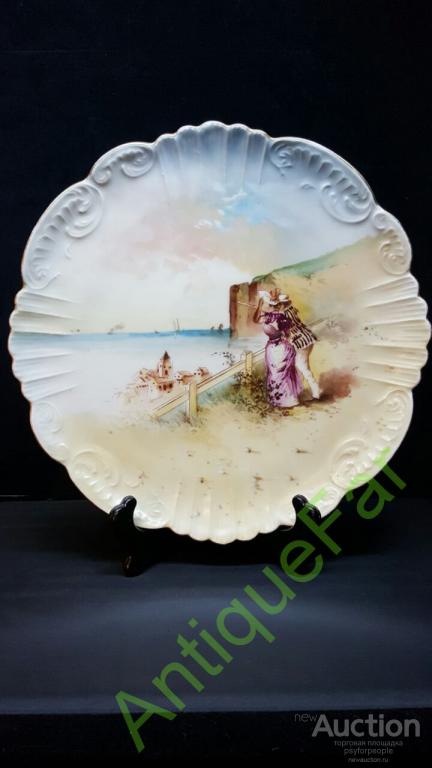 Декоративная тарелка Лимож. Франция. Живопись