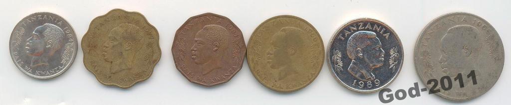 ТАНЗАНИЯ - 6 Красивых монет - хорошего качества