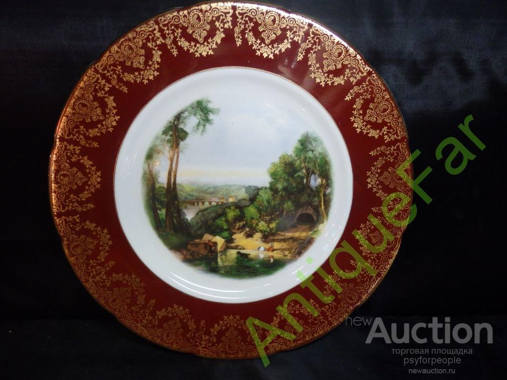 Настенная декоративная тарелка.Фарфор.