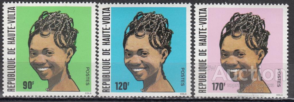 Верхняя Вольта 1983 местная женщина Mi879-881 MNH