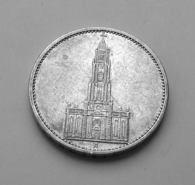 Германия 5 марок 1935 A. Кирха. Редкая. Серебро. Г-36