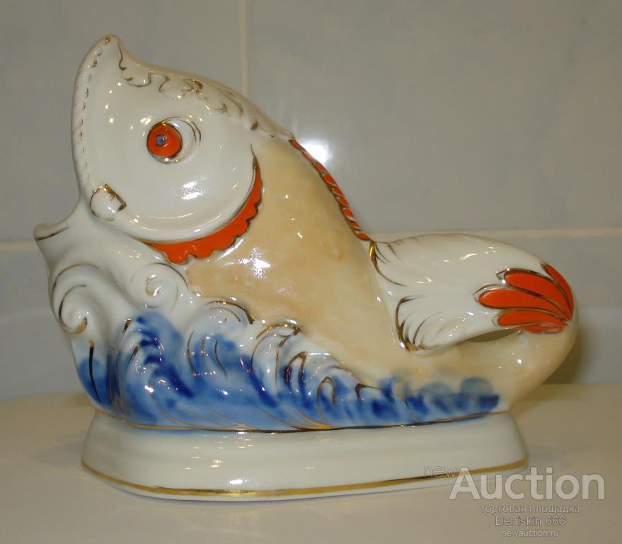 Рыба Карп. Карандашница. Салфетница. Коростень (конец 1950-х). СССР