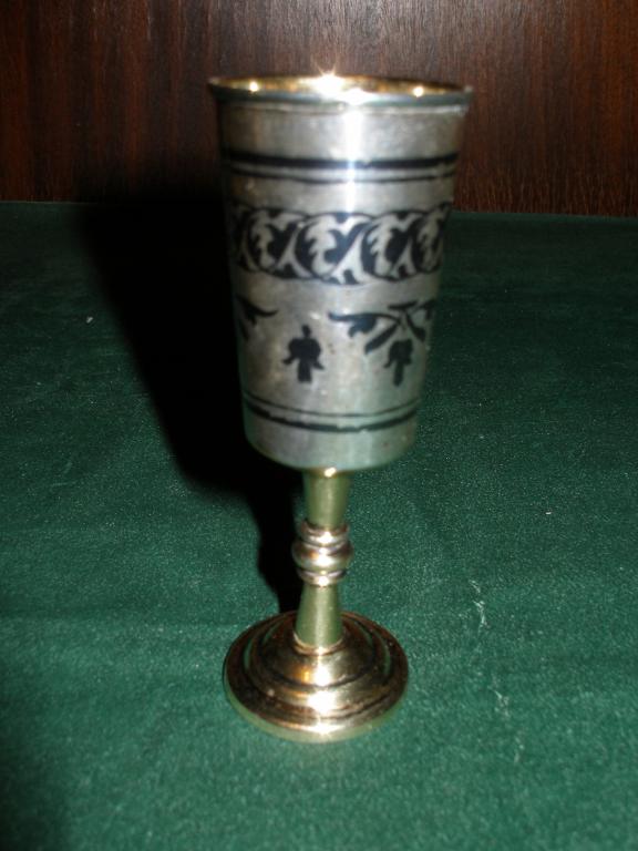 Рюмка Кубачи.875 пробы. Вес 51,55 гр.