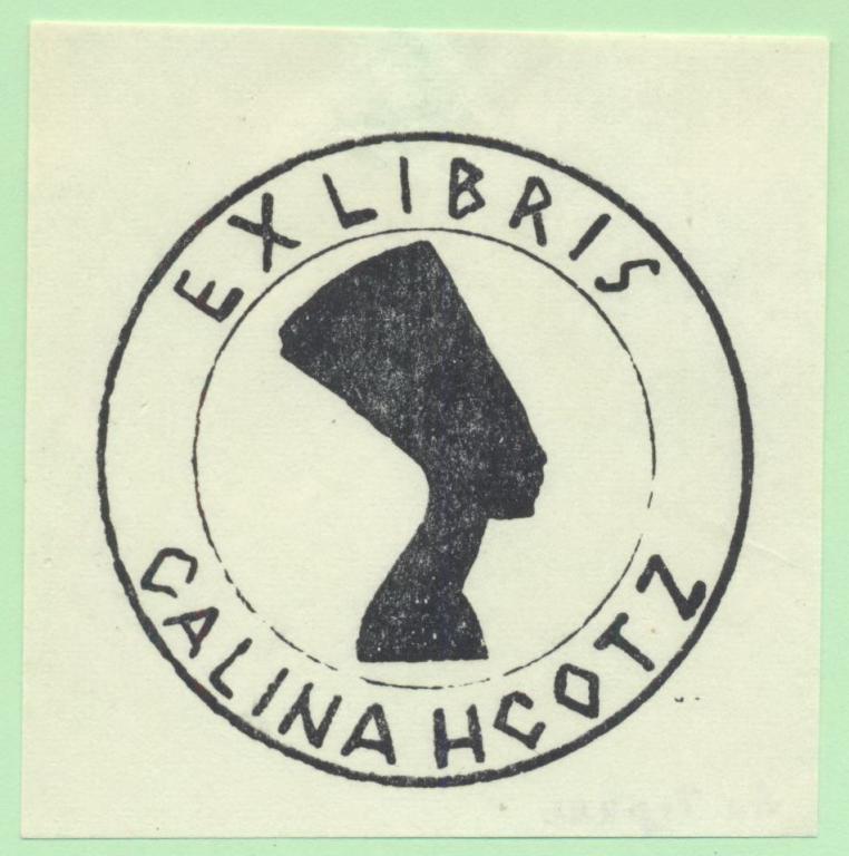 Экслибрис. Ex Libris Calina Hcotz. ~7,5х7,5 см. Худ. А. Чернов