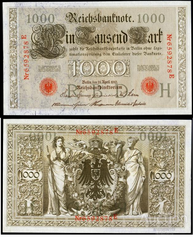 Германия 1000 марок 1910 ПРЕСС (арт 2918-3)