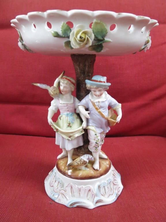 АНТИКВАРНАЯ фруктовница, конфетница С 1884 - 1902 Sitzendorf КАК Meissen