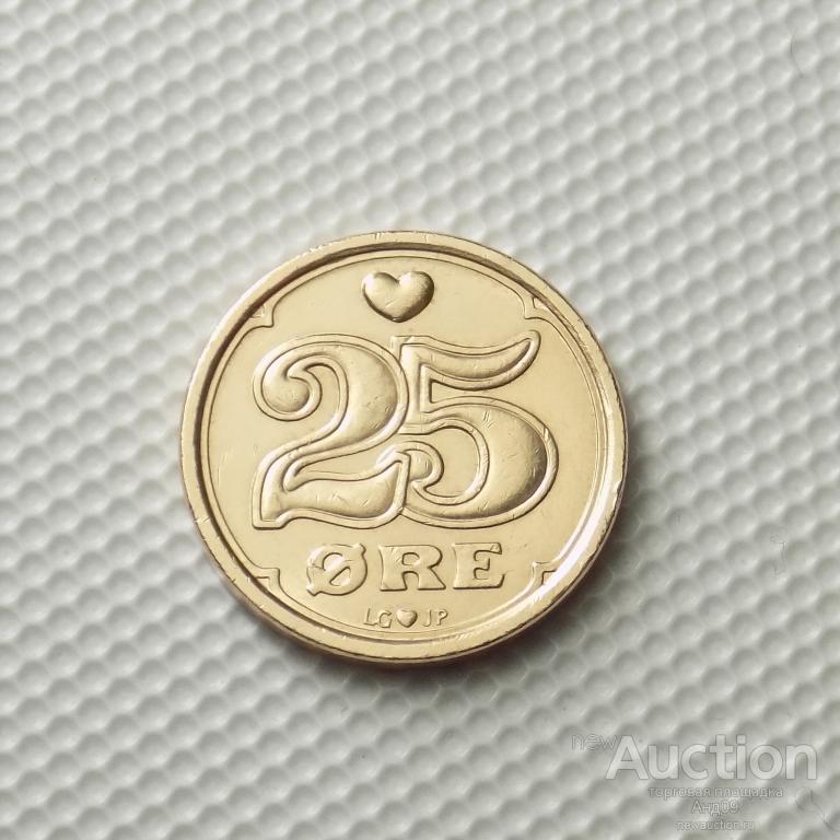 Дания 25 эре 1990 года (м1414)