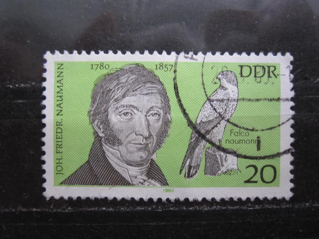 ГДР  серия "Известные деятели", орнитолог Иоганн Фридрих Науманн