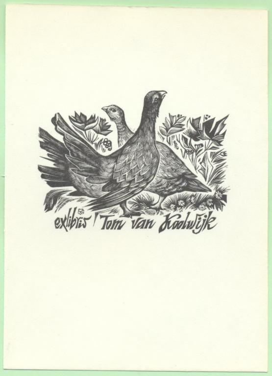 Экслибрис. Ex Libris Том ван Кулвийк. ~10х15 см. Худ. Е. Лебедев, Устюжна