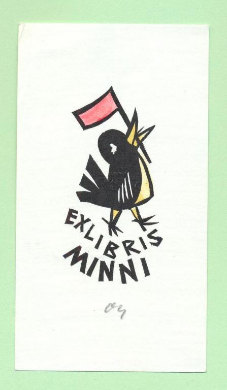 Экслибрис. Ex Libris Минни. ~5,5х10 см. Худ. Г. Отт