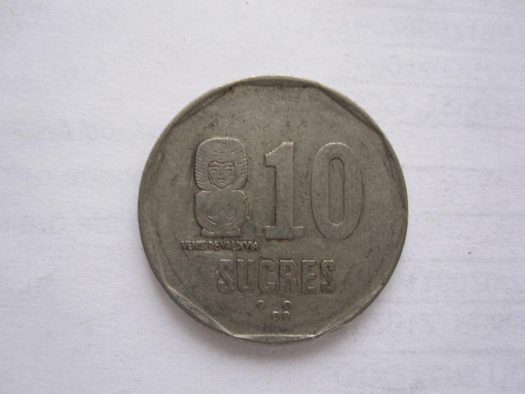 Эквадор 10 сукре 1988г.