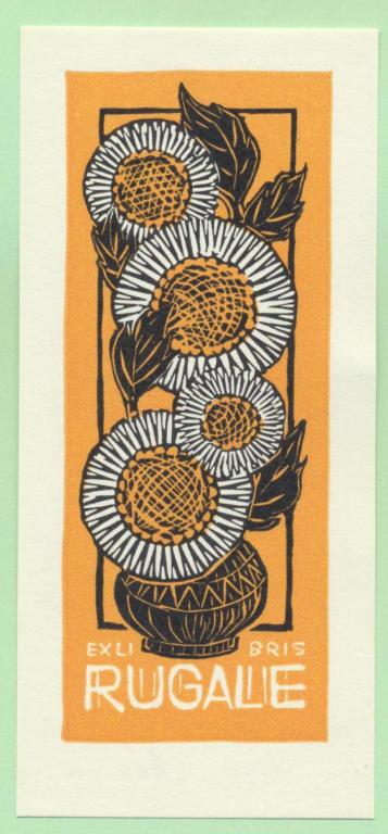 Экслибрис. Ex Libris Rugale. ~5.5х12 см. Худ. Banolite
