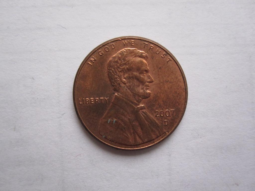США 1 цент 2007г. (D)