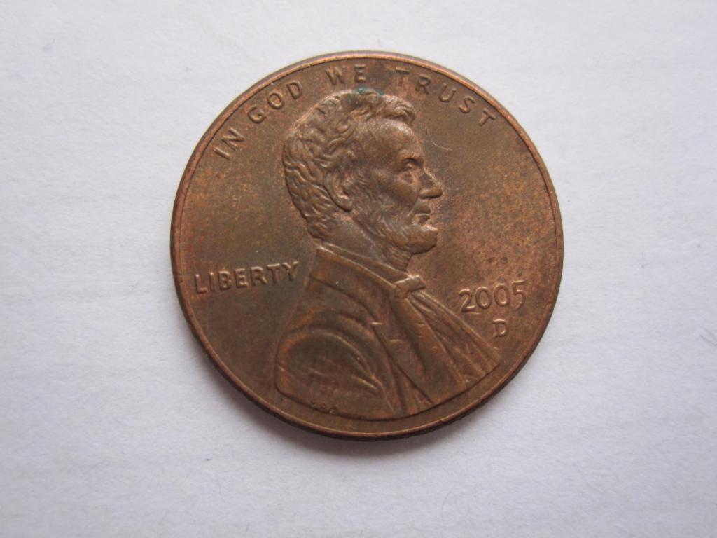 США 1 цент 2005г. (D)