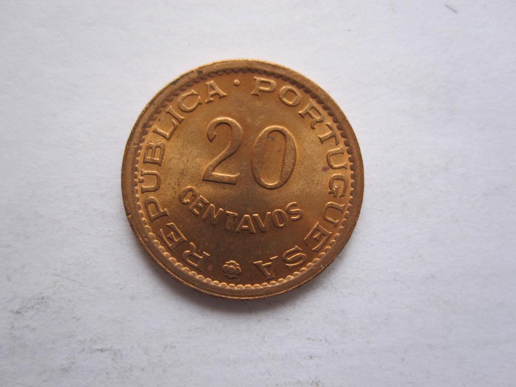 Мозамбик Португальский 20 сентаво 1974 г.