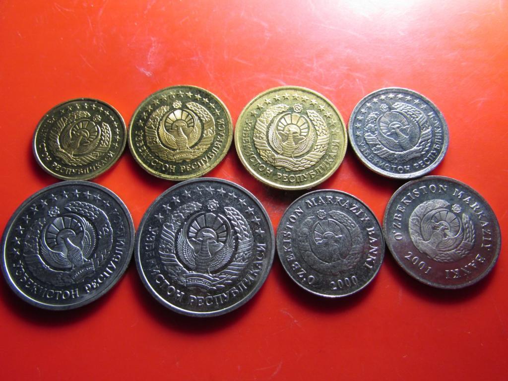 НАБОР МОНЕТ УЗБЕКИСТАН, 8 ШТ. (UNC)_2