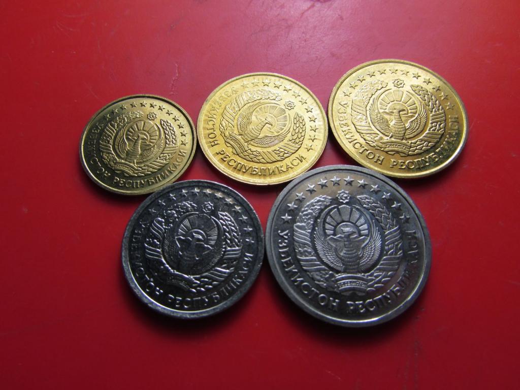 НАБОР МОНЕТ УЗБЕКИСТАН, 5 ШТ. (UNC)_2