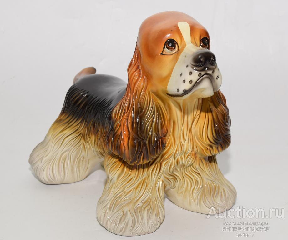 Большая керамическая статуэтка «Спаниель». 600266