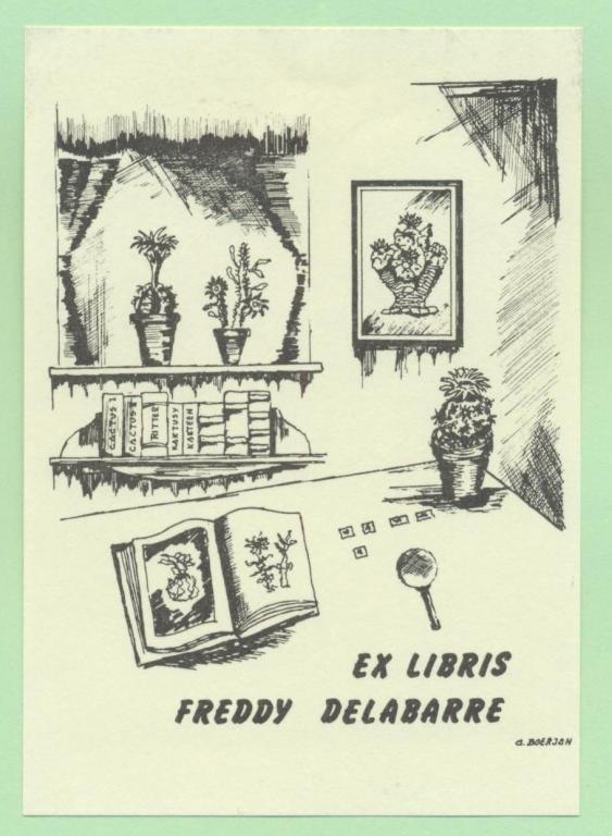Экслибрис. Ex Libris Freddy Delabarre. ~7х10 см. Худ. G. Boerjan