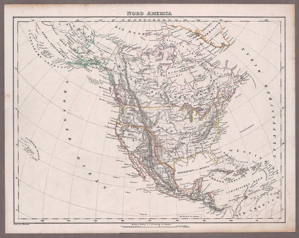 Карта сша 1840 года
